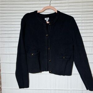 J. Crew Black Button-Up Cardigan